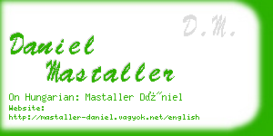 daniel mastaller business card
